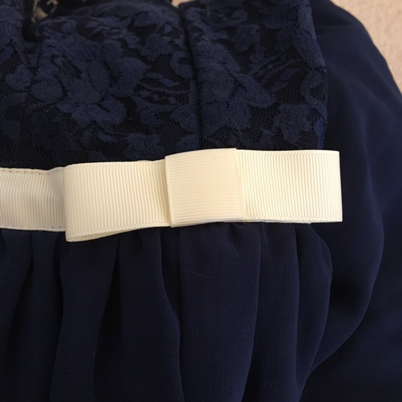 Navy Blue Lace Dress - Picture 5 of 7